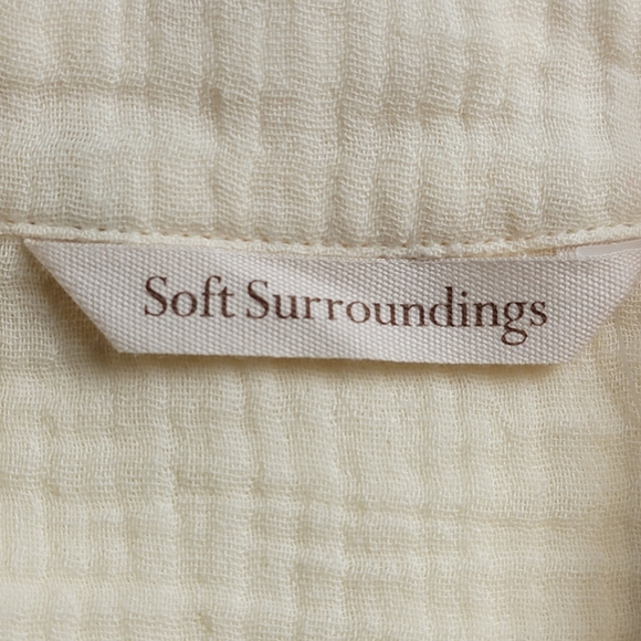Soft Surroundings Key Biscayne Gauze Popover Blouse - Picture 9 of 9